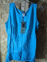 Partners light blue ladies medium size 100% rayon tanktop - $15.84