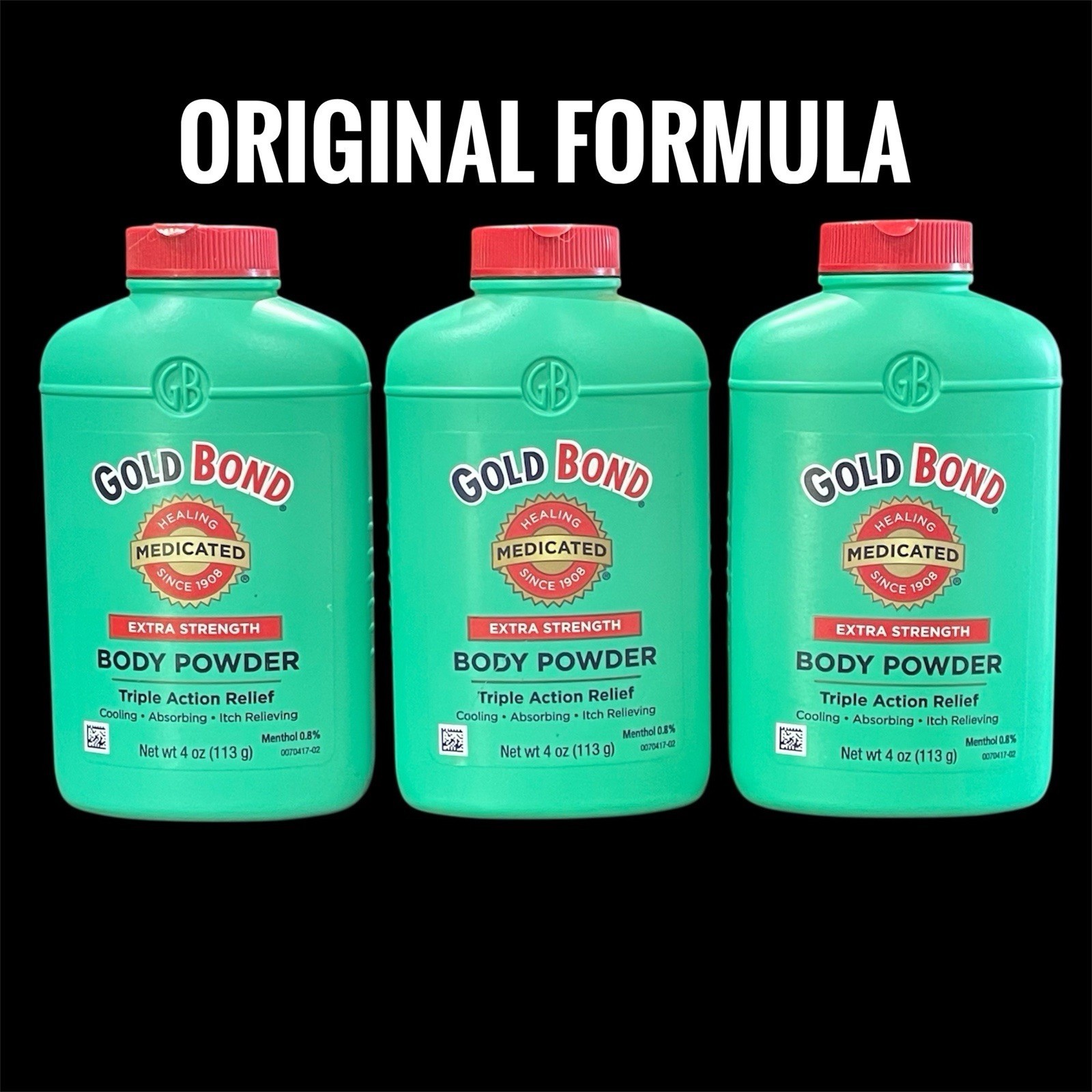 ORIGINAL Gold Bond Body Powder Medicated Extra Strength W/TALC 4oz. LOT ... - $59.35