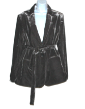 Ann Taylor Women&#39;s Gray Shiny Velour Blazer Sport Jacket Size 10 - $74.36