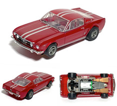 2023 AFX HO Slot Car MEGA-G+ 1966 FORD MUSTANG FASTBACK Mettalic RED Lim... - $54.99