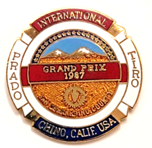 VTG 1987 Prado Tiro Grand Prix Pin Chino CA Olympic Shooting Park Event ... - $14.99