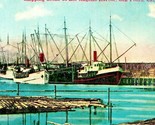 Shipping Scene at Los Angeles Harbor San Pedro California CA UNP 1910s P... - $16.02