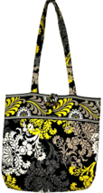 Vera Bradley Baroque Yellow/Black/White Quilted Large 13x12x4 Cotton Tot... - $567.36 MXN