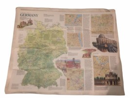 National Geographic September 1991 Map Poster A Traveler&#39;s Map of Germany - £5.42 GBP