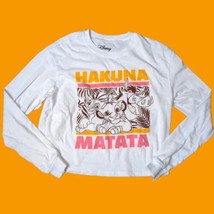 Disney T-Shirt Lion King &quot;Hakuna Matata&quot; Womens Crop Top Long Sleeve Size M - £7.50 GBP