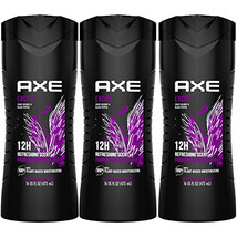 3-New AXE Body Wash 12h Refreshing Scent Excite Crisp Coconut &amp; Black Pepper wit - £21.41 GBP