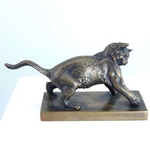 Julius Heinrich HAHNEL (1823-1909) Bronze Playful Cat - £428.22 GBP