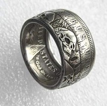 Rare Morgan 90% Silver Dollar USA Antique Vintage Coin 1896 Gothic Skull... - £77.53 GBP