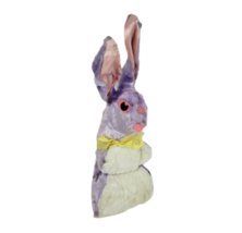 12&quot; Vintage Purple + White Easter Bunny Rabbit Stuffed Animal Plush Toy Antique - £49.32 GBP