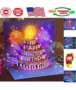 Unique Pop-Up Birthday Card: Fireworks, Cake, Music &amp; Personal Message S... - $37.18 CAD
