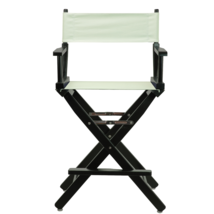 24&quot; Director&#39;s Chair Black Frame-Gray Canvas - $1,863.74 MXN