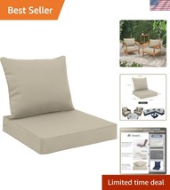 Luxury 22x24 Inch Waterproof Outdoor Cushion Set - Removable Cover &amp; Dur... - $71.99