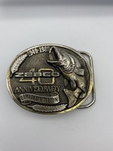 Zebco 40th Anniversary Belt Buckle Fishing Tackle Tradition Vtg 80s TGAB... - $32.50