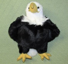 Aurora Bald Eagle Plush Realistic Stuffed Animal White Black 14&quot; Tail To Beak - £12.94 GBP