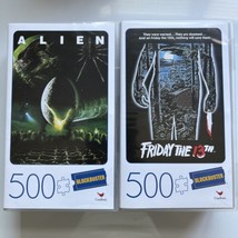 FRIDAY THE 13TH Blockbuster &amp; Alien 500 piece Movie Poster Puzzle / Bundle - $28.12