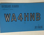 Vintage CB Ham radio Card WA4HNB Birmingham Alabama - $4.94