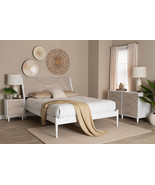 Hazel Coastal White Caved Contrasting Queen Size 3-Piece Bedroom Set - $30,376.02 MXN