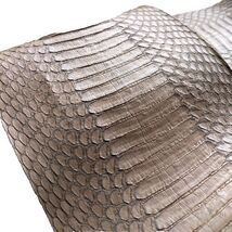 Cobra Snakeskin Snake Skin Supple Hide Leather without Hole Glossy Taupe - $12.22+