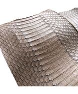 Cobra Snakeskin Snake Skin Supple Hide Leather without Hole Glossy Taupe - $12.22+