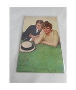 Vtg Postcard Couple 1900s unposted Wanted an Answer Romance Clarence Und... - $126.48 MXN