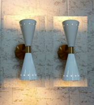 Set Of Wall sconce Light Fixture Mid Century Decor Lamp light - $2,767.84 MXN