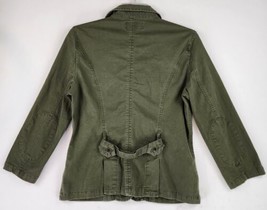 City Streets Jacket Womens Large Green Utlity Cargo Business Casual Butt... - $34.64