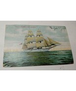 US Training Ship Severin US Navy c 1890 RPPC Postcard - £9.89 GBP