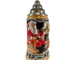 Santa Claus at Home Sitting by Fireplace LE German Christmas Beer Stein ... - $299.98