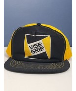 Vintage Vise-Grip Trucker Cap Black Yellow Snapback Hat Foam Mesh Made I... - £14.49 GBP