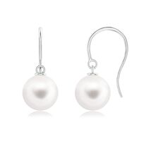 ANGARA Freshwater Pearl Fish Hook Earrings in 925 Silver for Women (Size... - $200.69+