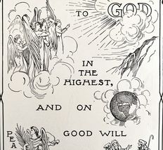 1901 Bible Passage Luke 2:14 Victorian Word Symbol Puzzle Religious DWDD7 - $17.36 CAD