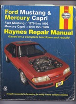 Haynes Repair Manual: Ford Mustang and Mercury Capri, 1979-1993 by John Haynes ( - £19.31 GBP