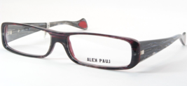 ALEK PAUL AP2043 150 Gris / Rouge/Bleu Unique Main Fabriqué Lunettes 58-15-135 - £146.98 GBP