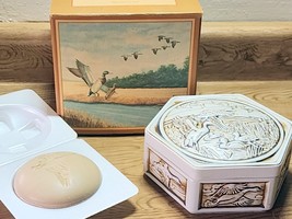 Vintage 1980 Avon For Men Birds Of Flight Ceramic Box Trazarra Soap Nos - $15.29