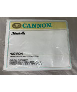 New Vintage Cannon Monticello Double Full Flat Sheet White USA Made No I... - £18.05 GBP