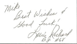 Louis Richard Signed Business Card NFL Back Judge - $19.79