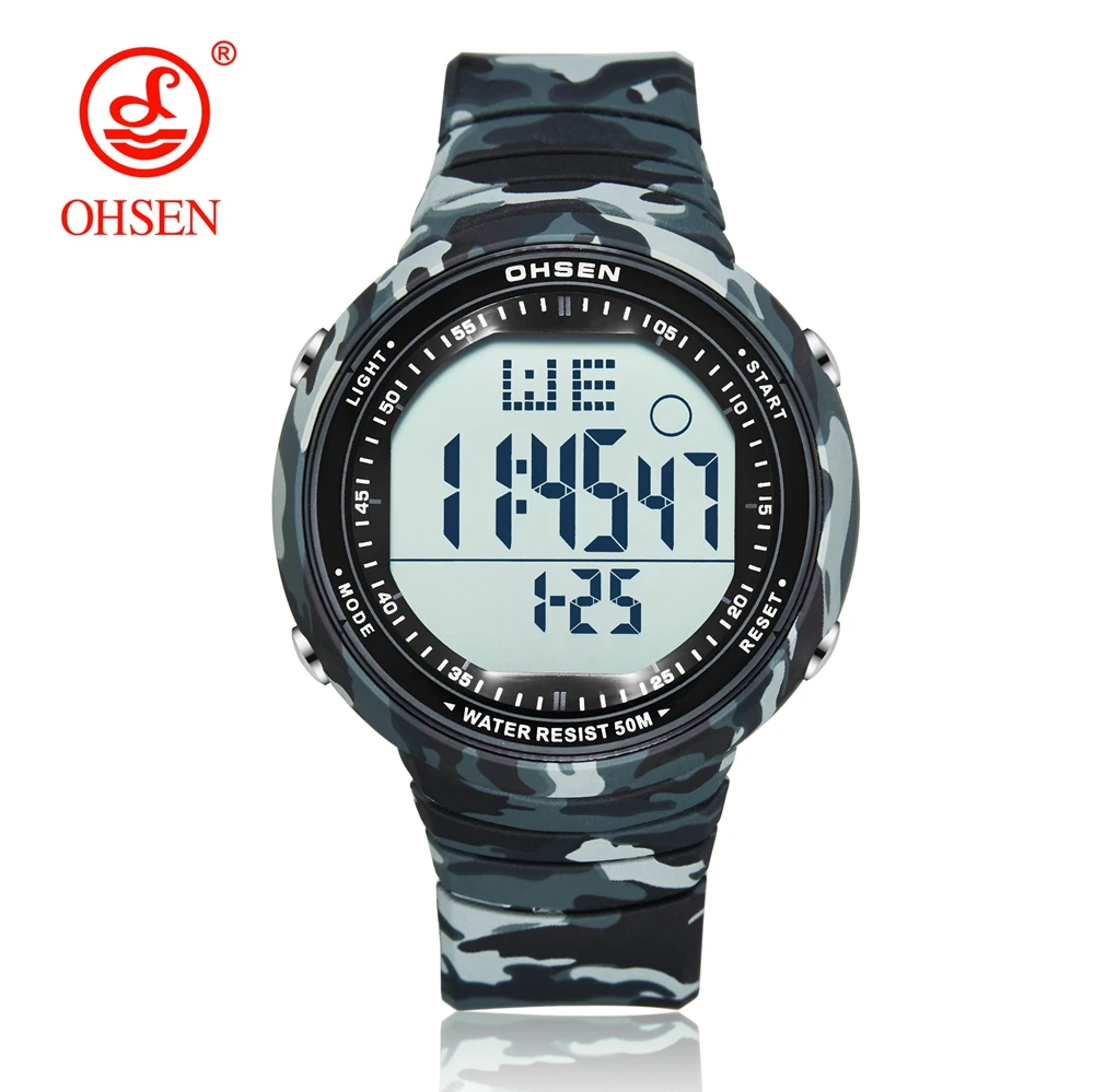 Digital LCD Sport Men Wristwatch Relogio Masculino 50M Waterproof Alarm ... - £15.63 GBP