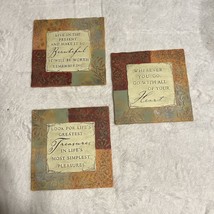 Set Of 3 Ceramic Plaques for hanging 5.5X5.5 in - $14.52
