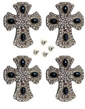 4 Conchos Rhinestone Horse Saddle Western Rodeo Bridle Crystal CO169 - €21,24 EUR