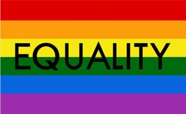 Equality Rainbow Pride LGBT Equality Equal USA 3X5 Flag Rough Tex® 100D USA - $14.98