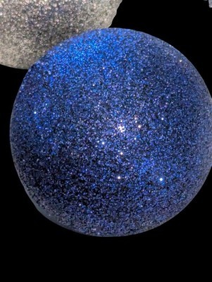 Lot of 12 Shiny Sparkle Christmas Glitter Ornaments Winter Balls Bulbs Vintage Item image 4