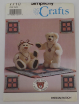 Simplicity Crafts Pattern #7710 8.5&quot; Sm Collector Bear Mini Bear Claw Uncut 1991 - £6.29 GBP