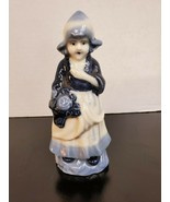 Lady holding basket of flowers statue - £6.93 GBP