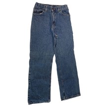 Faded Glory Boys Size 16 Straight Leg Jeans Medium Wash Adjustable Waist - £8.79 GBP