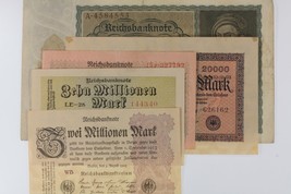 1922-1923 Germany 5-Notes Currency Set Weimar Republic Treasury Banknotes - £43.21 GBP