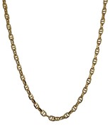 .925 Sterling Silver &amp; Yellow Gold Plated Men&#39;s Mariner Link Chain Neckl... - €254,24 EUR