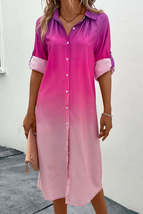 Perfee Gradient Long Sleeve Shirt Dress - $32.00