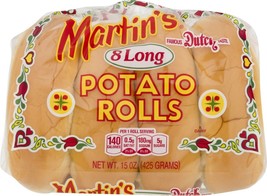 Martin's Famous Pastry Potato Long Rolls- 15 oz. Bag (3 Bags) - £21.75 GBP