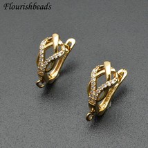 Real Gold Electroplating Anti-fading Color Remain Long Time Twist Flower Earring - £83.69 GBP