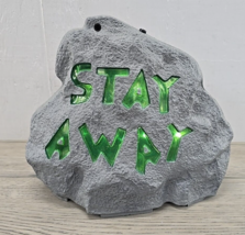 Gemmy Halloween Motion Activated Haunted Rock Stay Away w/ Lights &amp; Sounds Works - £21.67 GBP